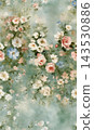 Dark background vintage botanical floral seamless pattern bundle 143530886