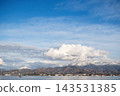 Batumi City Seascape with Snow-Capped Caucasus Mountains in Georgia 143531385