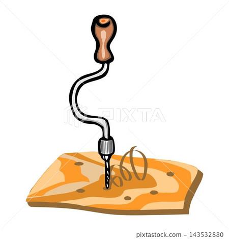 hand drill illustration hand drawn outline vector hand drill illustration hand drawn outline vector 143532880