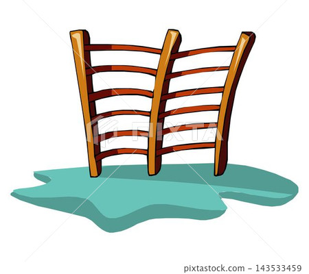 A drawing of a ladder that is on a white background A drawing of a ladder that is on a white background 143533459