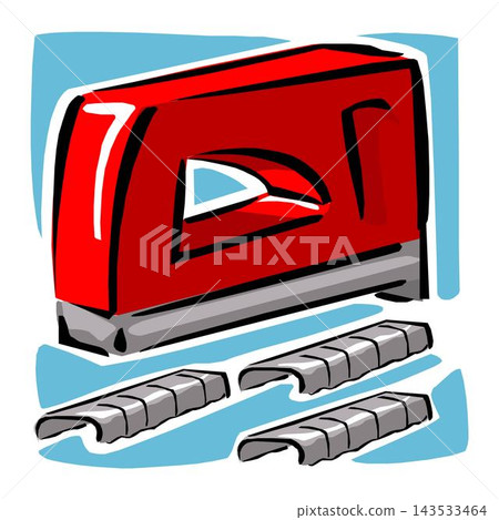 stationery red stapler cartoon vector isolated object stationery red stapler cartoon vector isolated object 143533464