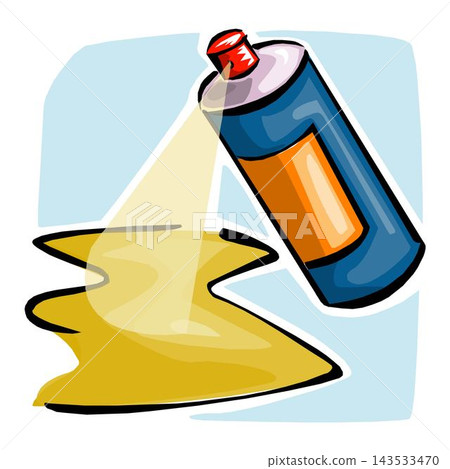 a can yellow paint spray paint aerosol design vector a can yellow paint spray paint aerosol design vector 143533470