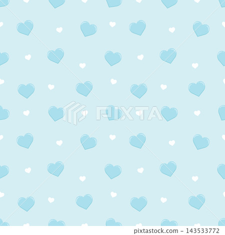 Pastel Cyan Heart Seamless Pattern on Light Cyan Background Pastel Cyan Heart Seamless Pattern on Light Cyan Background 143533772