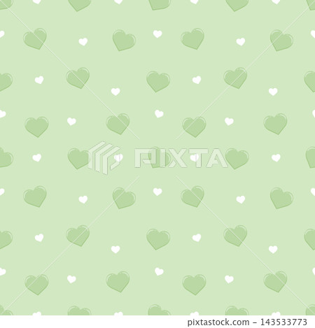 Pastel Green Heart Seamless Pattern on Soft Green Background Pastel Green Heart Seamless Pattern on Soft Green Background 143533773