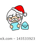 Santa Claus reading a letter (in vivid colors). 143533923