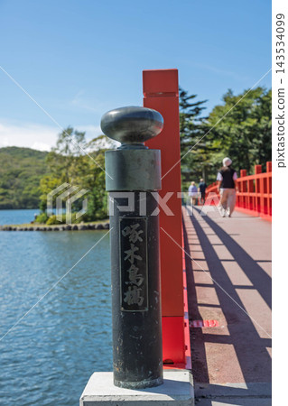 The newly renovated Woodpecker Bridge at Akagi Shrine The newly renovated Woodpecker Bridge at Akagi Shrine 143534099