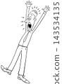 cartoon terrified young businessman character coloring book 143534135