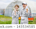Senior couple farming 143534585