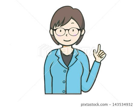 一幅描繪女企業家進行演講的插圖。 143534932