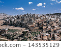 Panoramic View of Ancient Jerusalem Cityscape Under Blue Sky 143535129