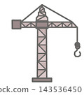 Tower Crane for Building Construction Site Work 143536450