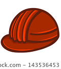 Red Safety Helmet Hard Hat for Construction Worker 143536453