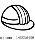 Safety Helmet Line Outline for Construction Protection 143536456