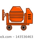 Orange Concrete Mixer Machine for Construction Work 143536463
