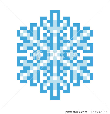 Pixel Art Blue Winter Snowflake Icon Pixel Art Blue Winter Snowflake Icon 143537153