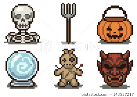 Pixel Spooky Halloween Icons Collection Pixel Spooky Halloween Icons Collection 143537217