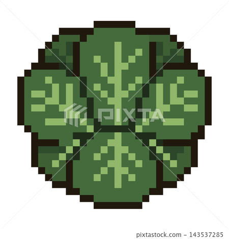 Pixel art tatsoi vegetable illustration Pixel art tatsoi vegetable illustration 143537285