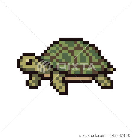 Green Turtle Animal Pixel Art Graphic Green Turtle Animal Pixel Art Graphic 143537408