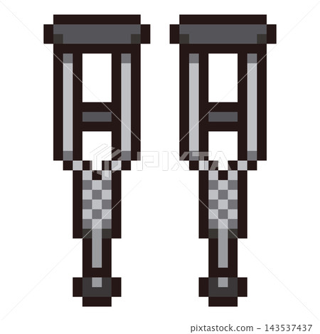 Pixel Art Medical Crutches Mobility Aid Icon Pixel Art Medical Crutches Mobility Aid Icon 143537437