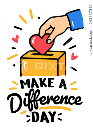 Make A Difference Day Charity Donation Make A Difference Day Charity Donation 143537552
