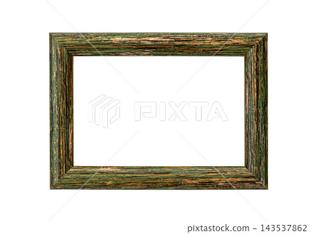 A weathered wooden picture frame. A weathered wooden picture frame. 143537862