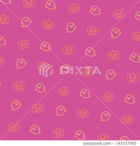Cute Halloween pumpkin and ghost patterns Cute Halloween pumpkin and ghost patterns 143537985