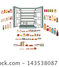 空冰箱和食品/調味品配件套裝 143538087