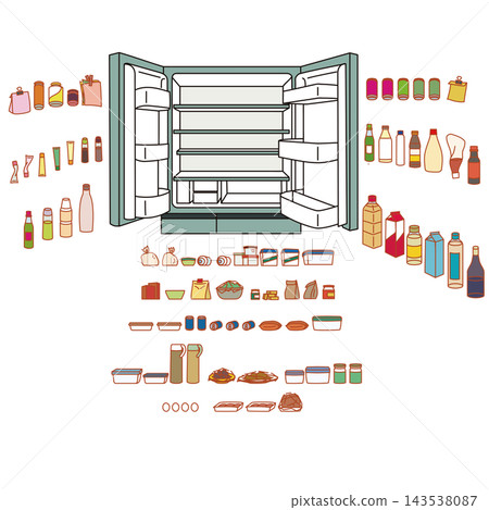 空冰箱和食品/調味品配件套裝 143538087