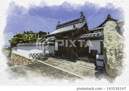 Watercolor style painting of Yokeiji Temple (Jokoin Temple), Setouchi City, Okayama Prefecture Watercolor style painting of Yokeiji Temple (Jokoin Temple), Setouchi City, Okayama Prefecture 143538147