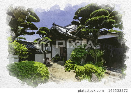 Watercolor style painting of Yokeiji Temple (Enjoin Temple), Setouchi City, Okayama Prefecture Watercolor style painting of Yokeiji Temple (Enjoin Temple), Setouchi City, Okayama Prefecture 143538272