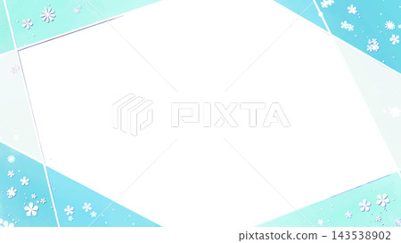 A frame composed of watercolor-style straight lines and a floral background. A frame composed of watercolor-style straight lines and a floral background. 143538902