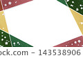 A frame composed of watercolor-style straight lines and a floral background. 143538906