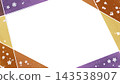 A frame composed of watercolor-style straight lines and a floral background. 143538907