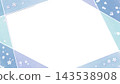 A frame composed of watercolor-style straight lines and a floral background. 143538908