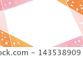 A frame composed of watercolor-style straight lines and a floral background. 143538909