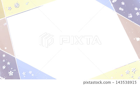 A frame composed of watercolor-style straight lines and a floral background. A frame composed of watercolor-style straight lines and a floral background. 143538915