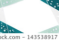 A frame composed of watercolor-style straight lines and a floral background. 143538917