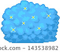 Whimsy flower bush in pixel art 143538982