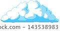 Beautiful cloud in pixel art 143538983