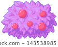 Berries bush in pixel art  143538985