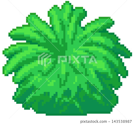 Palm bush in pixel art Palm bush in pixel art 143538987