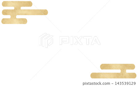 Japanese style gold cloud New Year's card frame 143539129