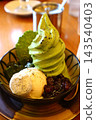 Matcha-flavored soft serve ice cream I had at a cafe 143540403