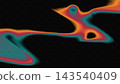 Abstract Thermal Heat Map Fluid Gradient Waves with Grain Noise Texture on Black Background 143540409