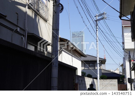 The view of Abeno Harukas on a sunny day is beautiful. The view of Abeno Harukas on a sunny day is beautiful. 143540751