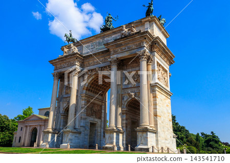 Arch of Peace in Sempione Park, Milan, Lombardy, Italy Arch of Peace in Sempione Park, Milan, Lombardy, Italy 143541710