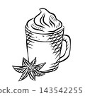 Set of cozy autumn food and beverage illustrations created for seasonal cafe and restaurant menus 143542255