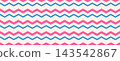 Baby wavy zigzag pattern with chevron rows. Seamless stripe background for decor, textiles or gift wrapping. 143542867