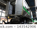 Rear view of a New Shuttle train car at Maruyama Train Depot, Ina Town, Saitama Prefecture 143542906