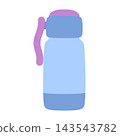 water bottle flat style icon 143543782